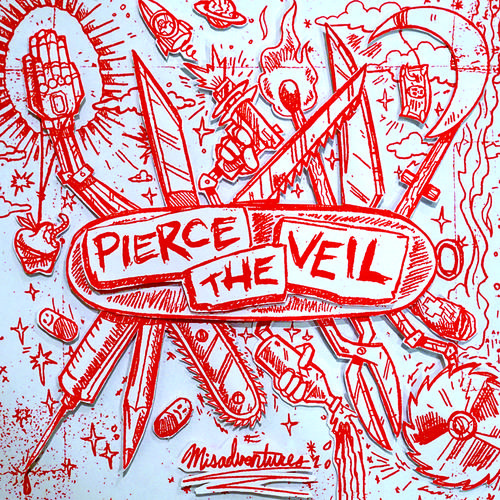 Pierce The Veil - Misadventures [Indie Exclusive Limited Edition Silver w/ Red Splatter LP]
